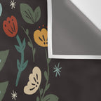 Folk Floral | Fall Colors Wall Tapestry Gallery Image 3