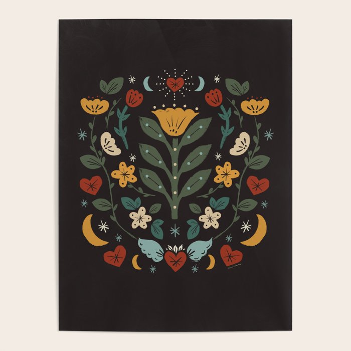 Folk Floral | Fall Colors Poster Gallery Image 4