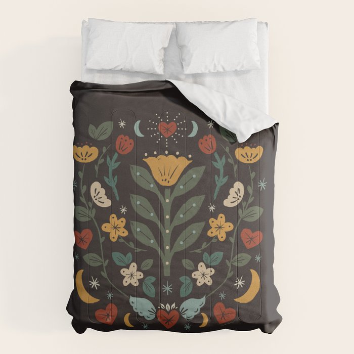 Folk Floral | Fall Colors Comforter Gallery Image 6