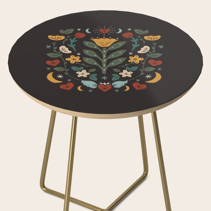 Folk Floral | Fall Colors Side Table Gallery Image 2