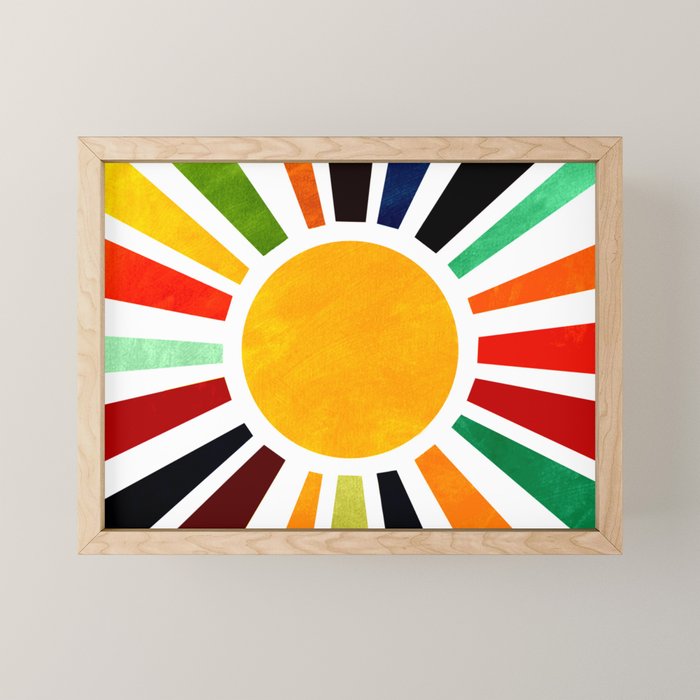 Sun Retro Art Mini Art Print Gallery Image 1