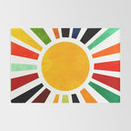 Sun Retro Art Rug Gallery Image 2