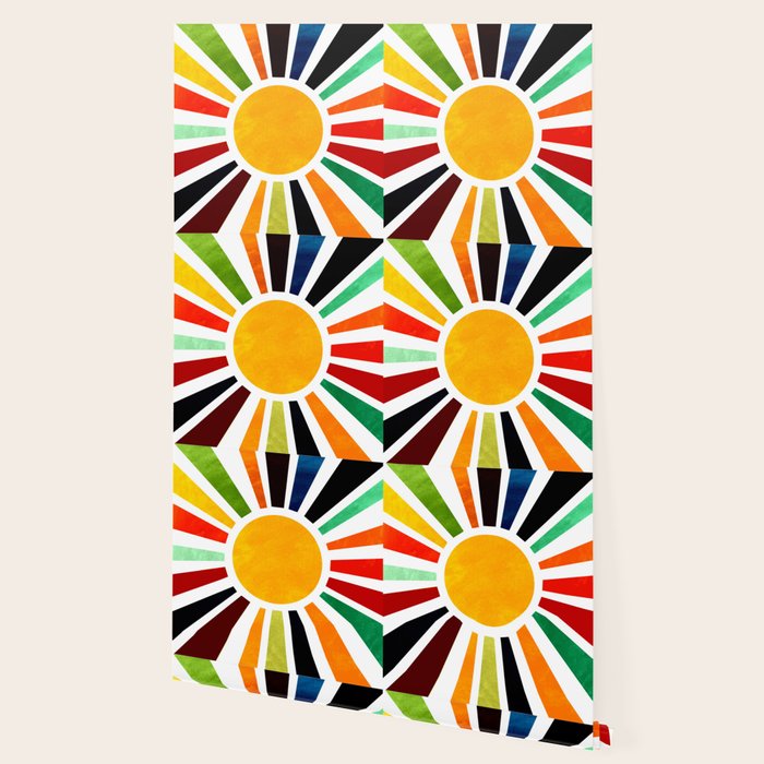 Sun Retro Art Wallpaper Gallery Image 2