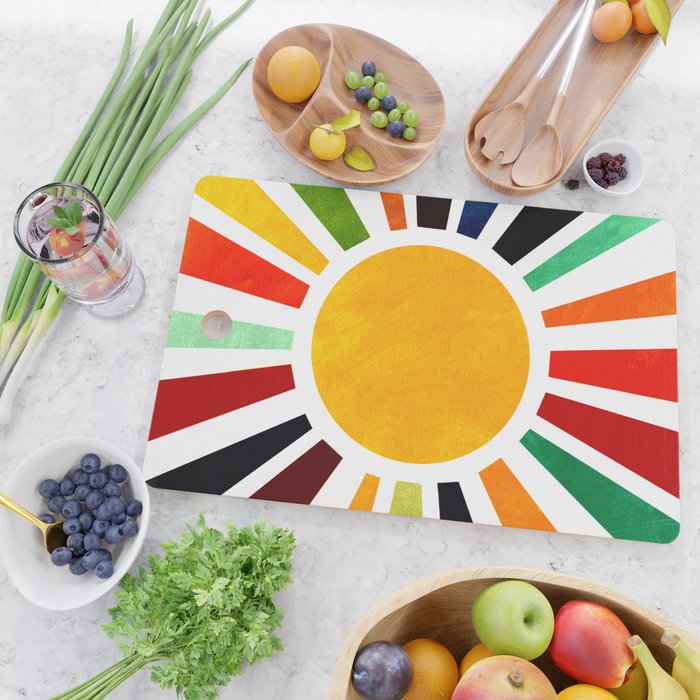 Sun Retro Art Cutting Board Gallery Image 2