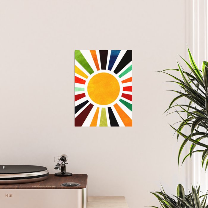 Sun Retro Art Poster Gallery Image 2