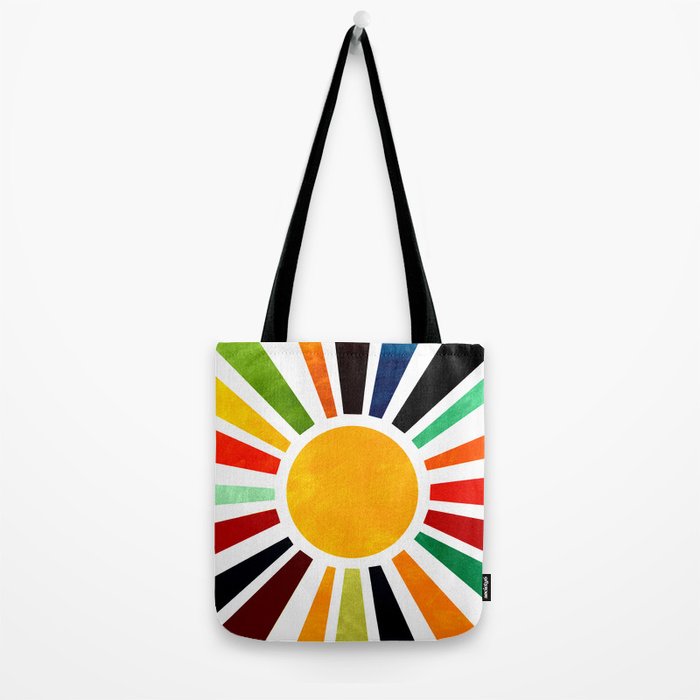 Sun Retro Art Tote Bag Gallery Image 2