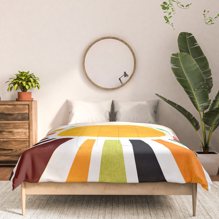 Sun Retro Art Comforter Gallery Image 3