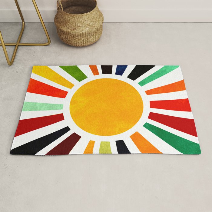 Sun Retro Art Rug Gallery Image 1