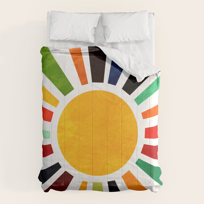 Sun Retro Art Comforter Gallery Image 6