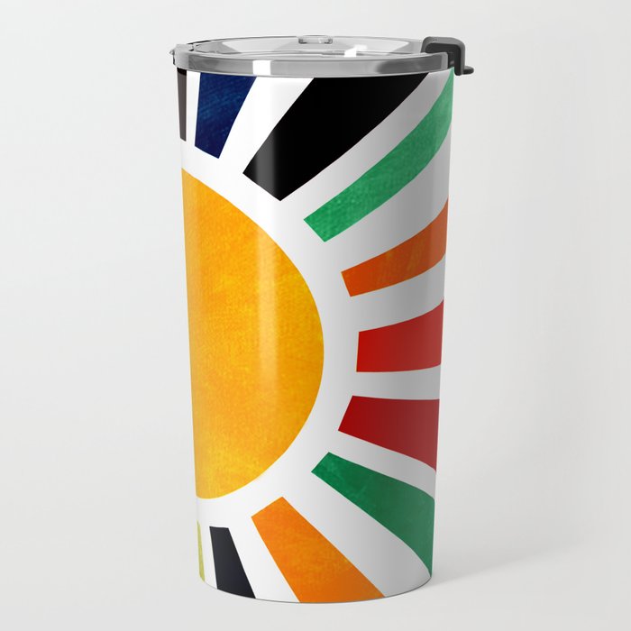 Sun Retro Art Travel Mug Gallery Image 2
