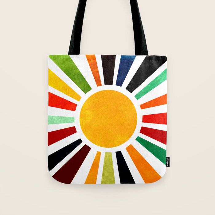 Sun Retro Art Tote Bag Gallery Image 1