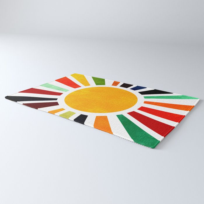 Sun Retro Art Rug Gallery Image 3