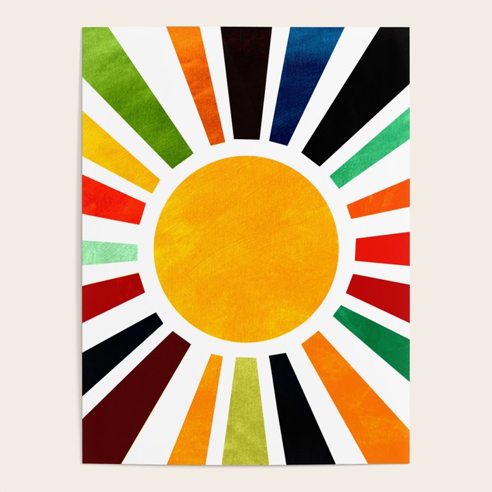 Sun Retro Art Poster Gallery Image 4