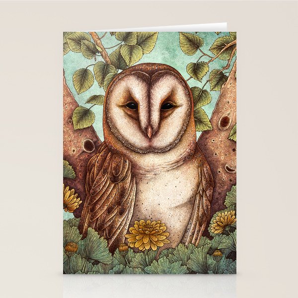 Spring Barn Owl Stationery Card Gallery Image 2