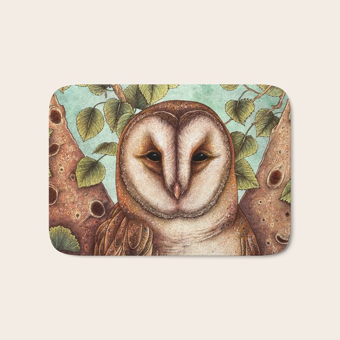 Spring Barn Owl Bath Mat Gallery Image 1