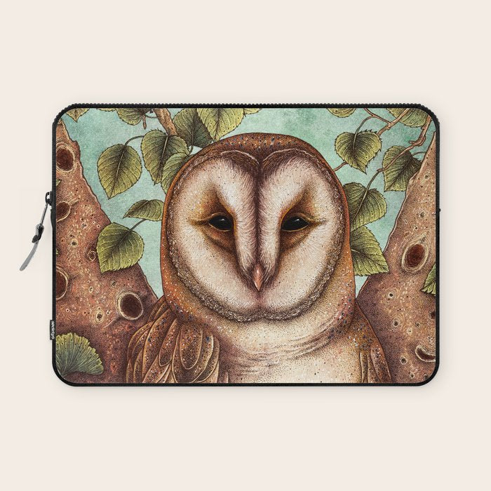 Spring Barn Owl Laptop Sleeve Gallery Image 1