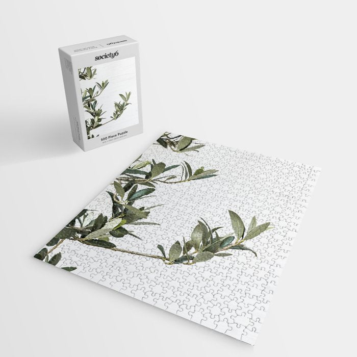 Green Olive Tree Leaves Photo | Botanical Spain Art Print Tenerife Island Nature Travel Photography Jigsaw Puzzle Gallery Image 2