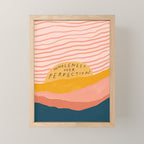 Wholeness Over Perfection | Waves Hand Lettering Design Mini Art Print Gallery Image 1