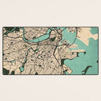 Boston City Map of the United States - Vintage Desk Mat Gallery Image 3