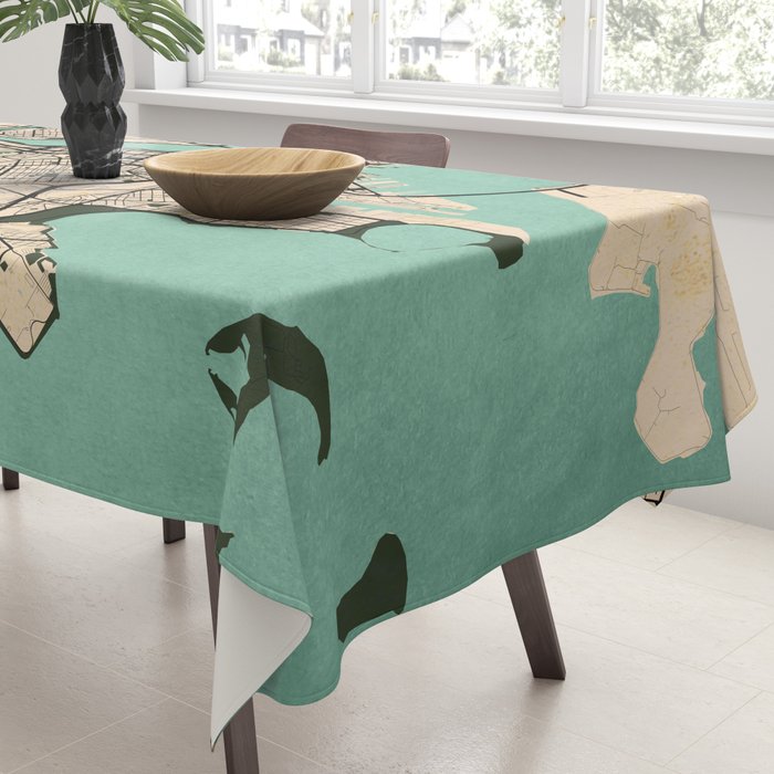 Boston City Map of the United States - Vintage Tablecloth Gallery Image 3
