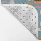 Lunar Pattern: Blue Moon Bath Mat Gallery Image 2