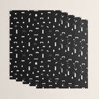 Black and white abstract organic shape pattern Wrapping Paper Gallery Image 3