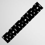 Black and white abstract organic shape pattern Table Runner Gallery Image 3
