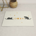Cat and Moon 3 Rug Gallery Image 1