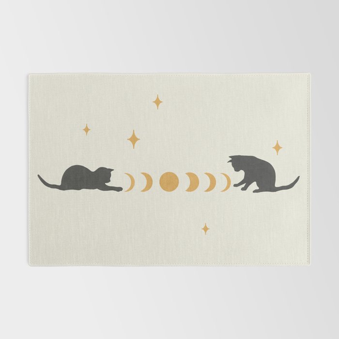 Cat and Moon 3 Rug Gallery Image 2