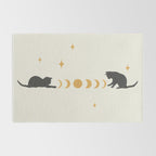 Cat and Moon 3 Rug Gallery Image 2