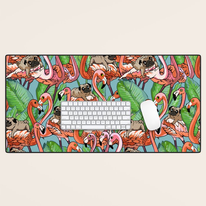 Flamingo Party Desk Mat Gallery Image 1