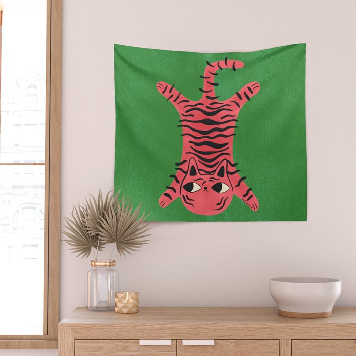 Silly Cat Rug Wall Tapestry Gallery Image 2