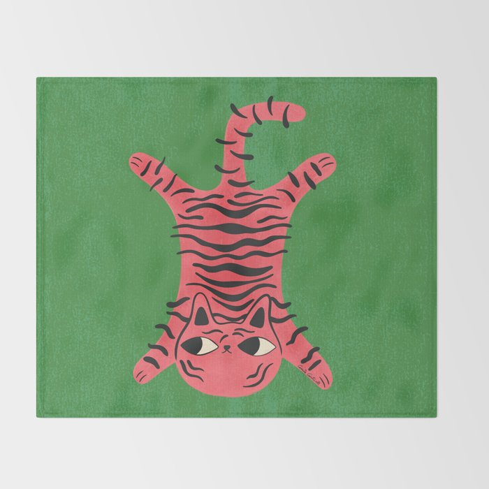 Silly Cat Rug Throw Blanket Gallery Image 2