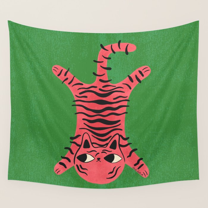 Silly Cat Rug Wall Tapestry Gallery Image 1