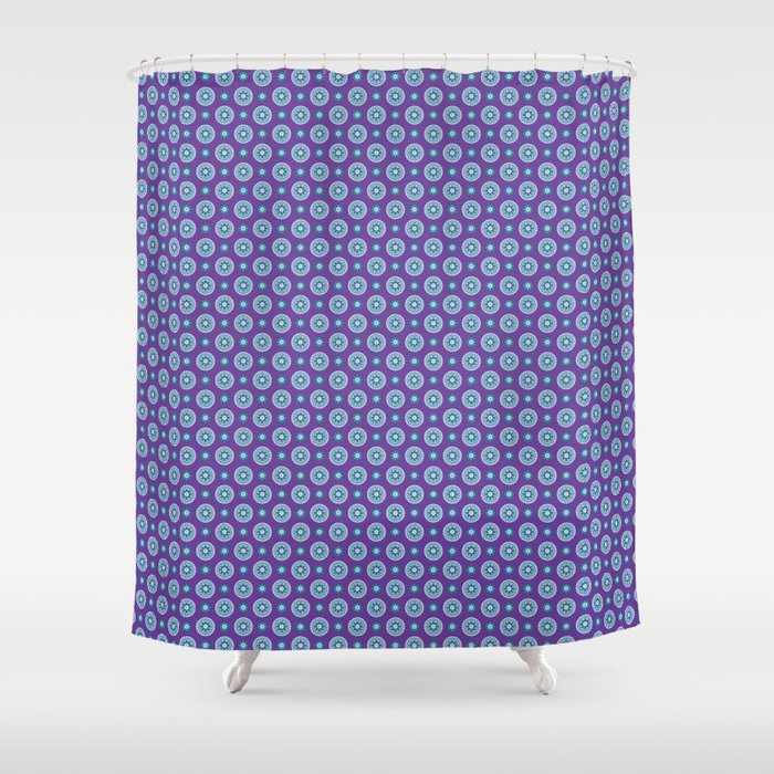 Purple Floral Shower Curtain Gallery Image 1