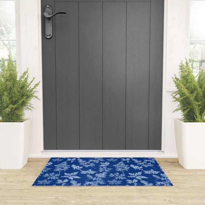 Herbal Blue Cynotype 01 Welcome Mat Gallery Image 3