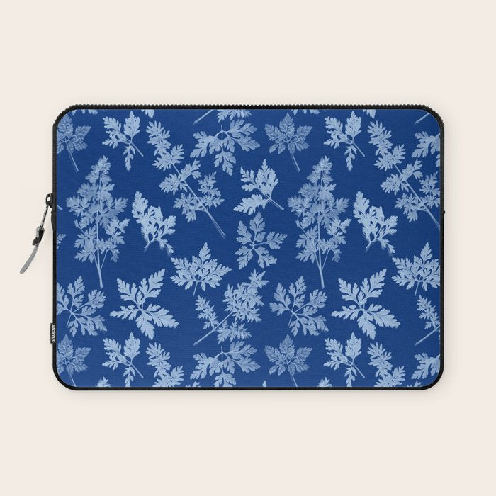 Herbal Blue Cynotype 01 Laptop Sleeve Gallery Image 1