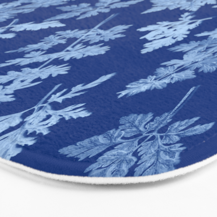 Herbal Blue Cynotype 01 Bath Mat Gallery Image 3