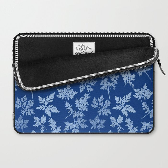 Herbal Blue Cynotype 01 Laptop Sleeve Gallery Image 2