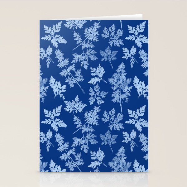 Herbal Blue Cynotype 01 Stationery Card Gallery Image 1