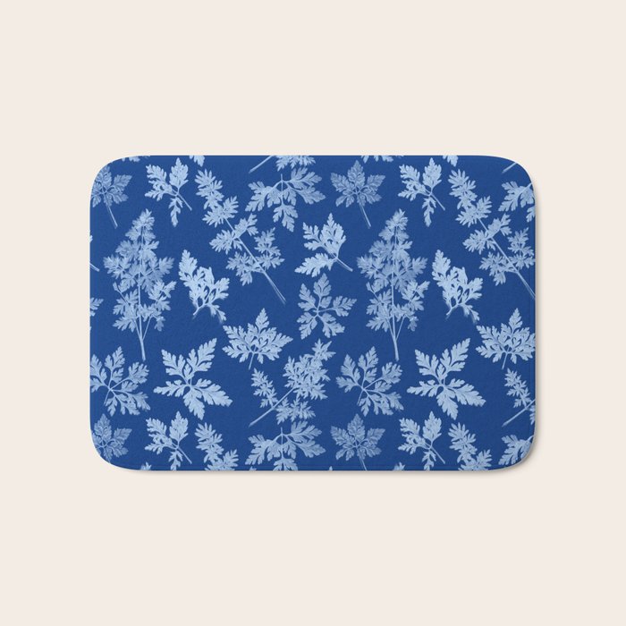 Herbal Blue Cynotype 01 Bath Mat Gallery Image 1