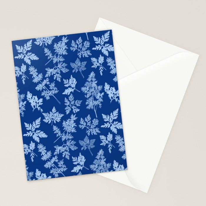 Herbal Blue Cynotype 01 Stationery Card Gallery Image 2