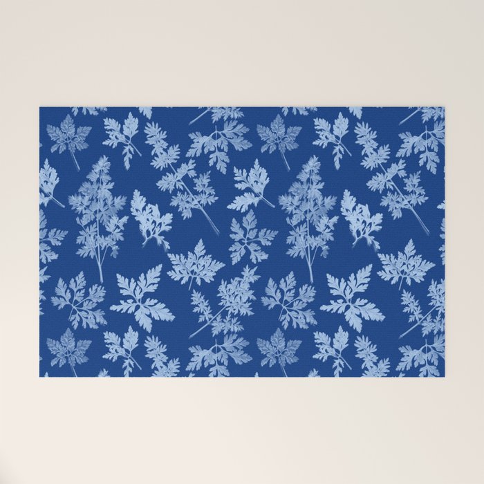 Herbal Blue Cynotype 01 Welcome Mat Gallery Image 1