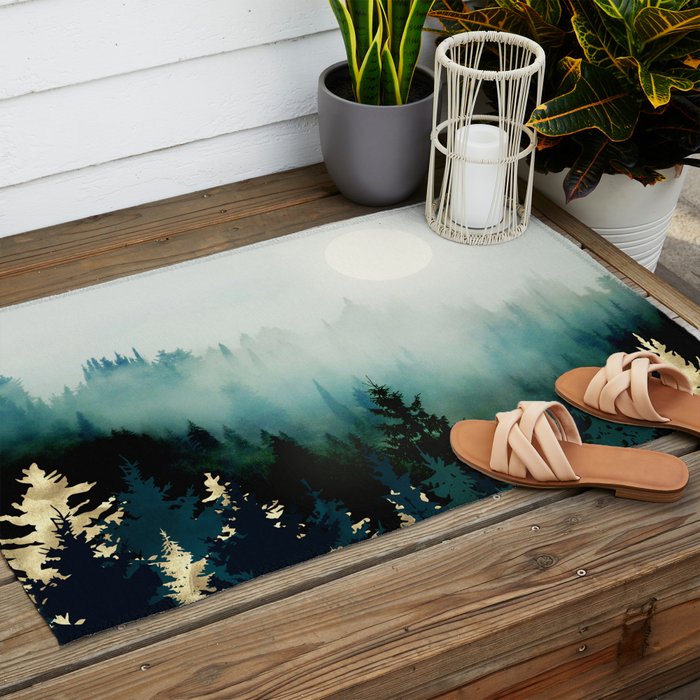 Forest Glow Outdoor Rug Gallery Image 2