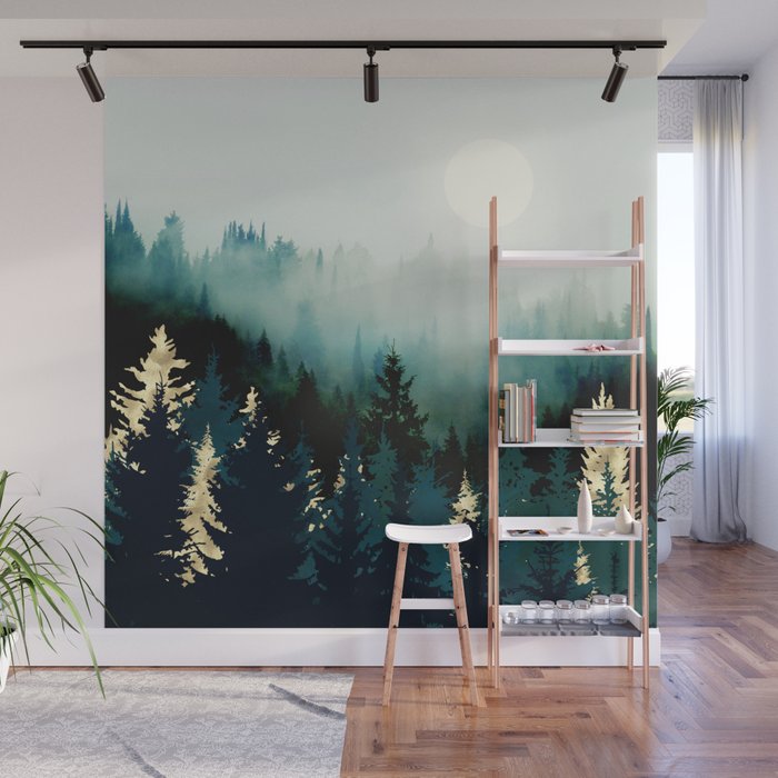 Forest Glow Wall Mural Gallery Image 1