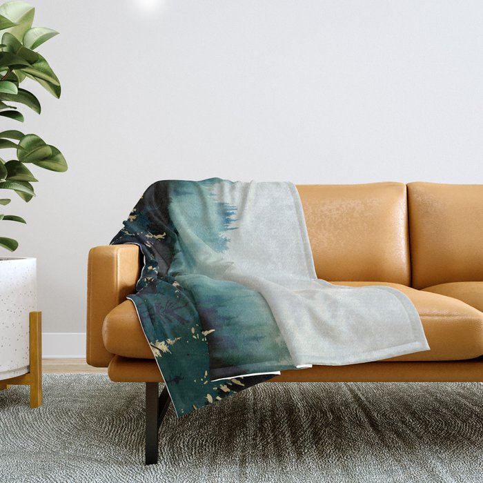 Forest Glow Throw Blanket Gallery Image 1