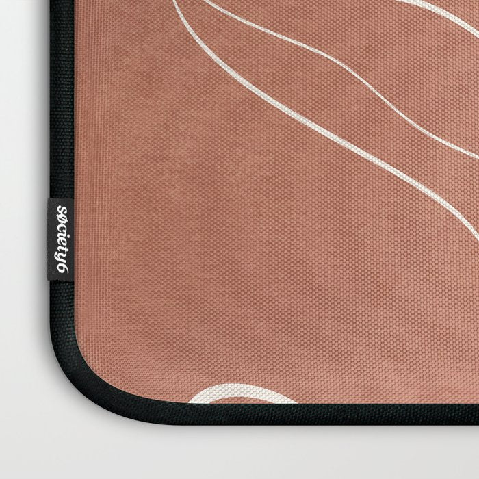Little Flower Outline on Clay 03 Laptop Sleeve Gallery Image 3