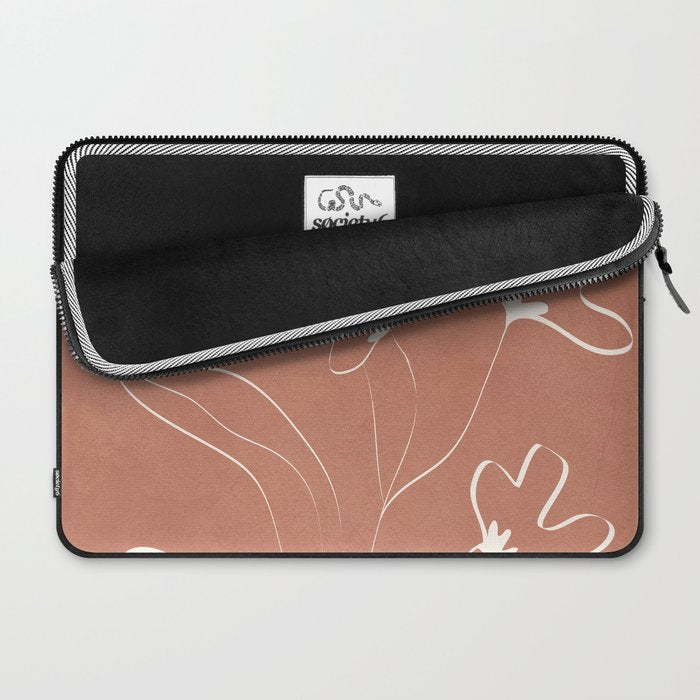 Little Flower Outline on Clay 03 Laptop Sleeve Gallery Image 2