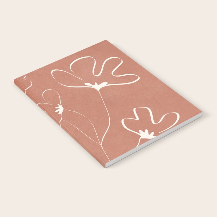 Little Flower Outline on Clay 03 Notebook Gallery Image 1
