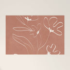 Little Flower Outline on Clay 03 Welcome Mat Gallery Image 1